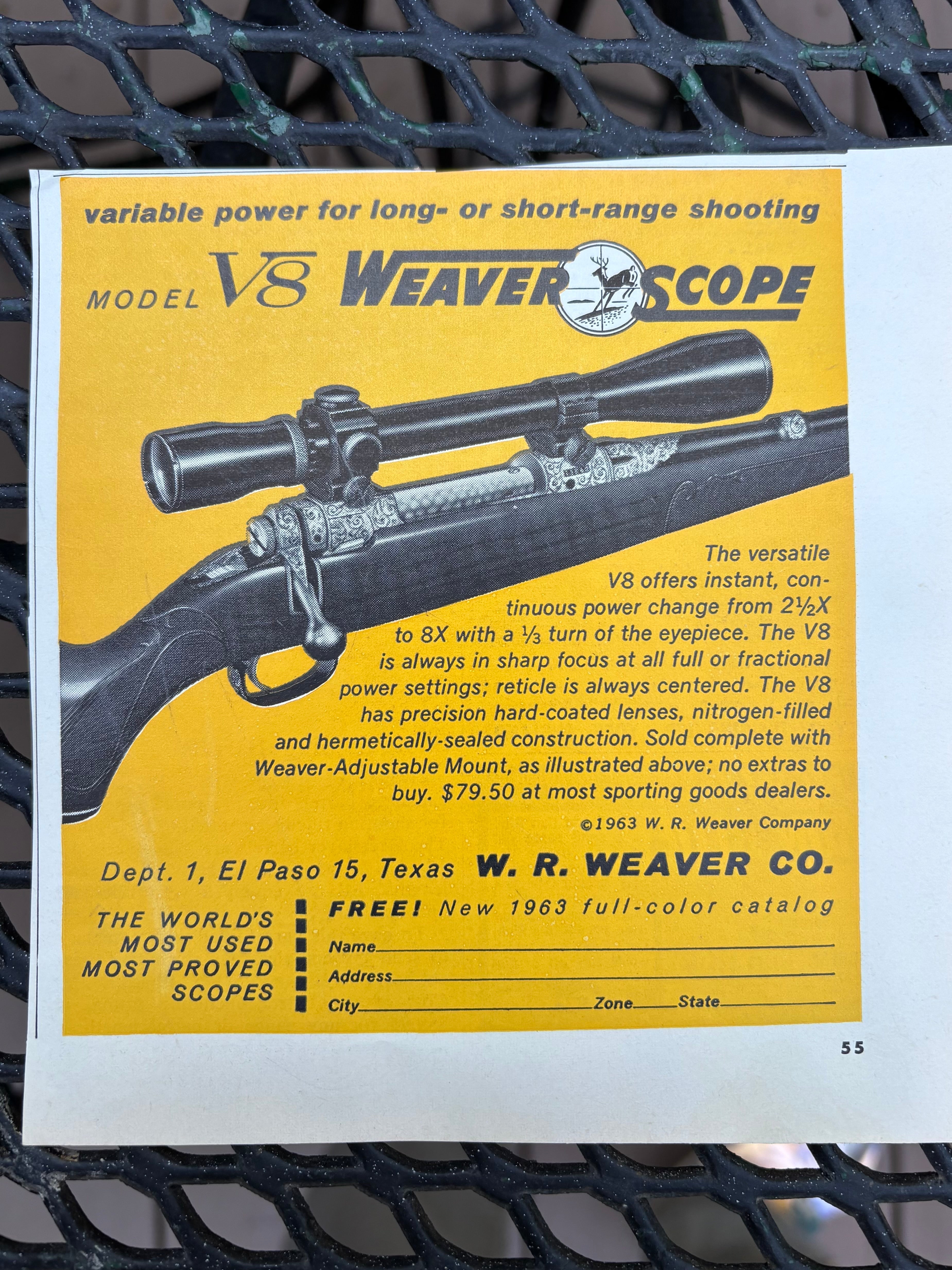 Weaver V8: Advertisements, Catalogs, and Source Materials