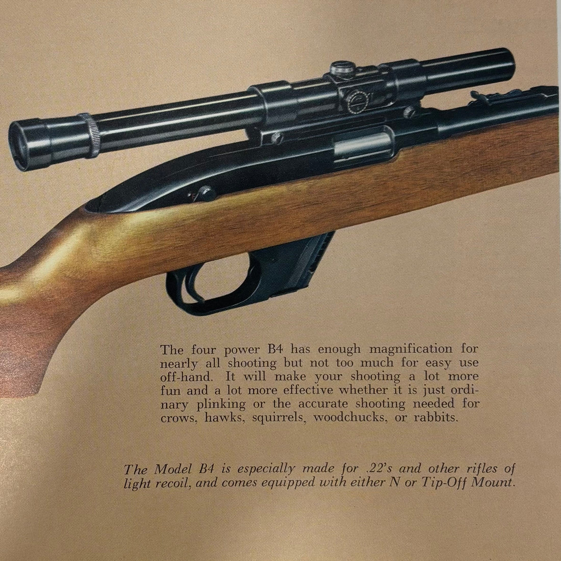 Weaver B4: Specifications (1958 Weaver Catalog)