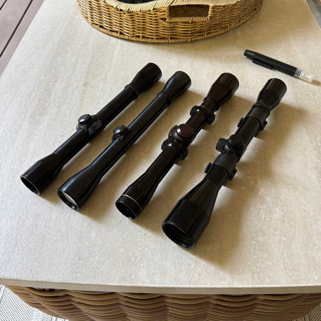 Vintage 4X Comparison: Lyman Perma-Center, Weaver K4, Leupold M8, & TASCO 4X40